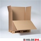 Wellpapp-Container 1180 x 780 x 1070 mm mit 1 Ladeklappe | HILDE24 GmbH